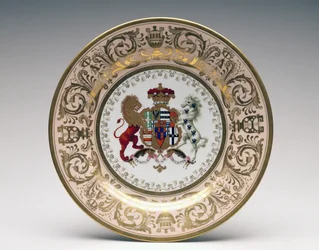 Tányér a Stowe Service-től, Worcester Porcelain, gyártó: Flight, Barr and Barr, 1813 körül (lágypaszta porcelán)